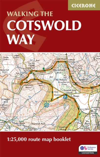 The Cotswold Way Map Booklet : 1:25,000 OS Route Mapping book cover