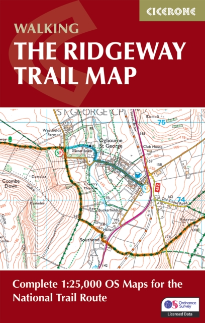 The Ridgeway Trail Map : Complete 1:25,000 OS Maps for the National Trail Route book cover