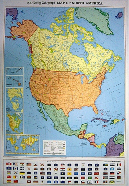 Daily Telegraph North America Political Wall Map